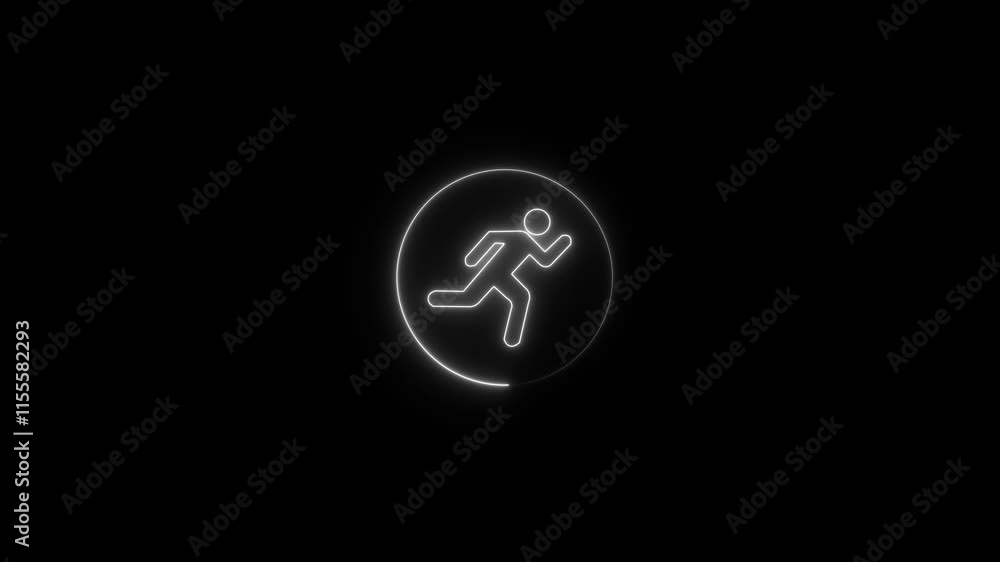 one man icon animated. glowing neon white color people animation. Glowing neon person or people sign animation. one man icon animated. glowing neon white color people animation. Glowing neon person or people sign animation.