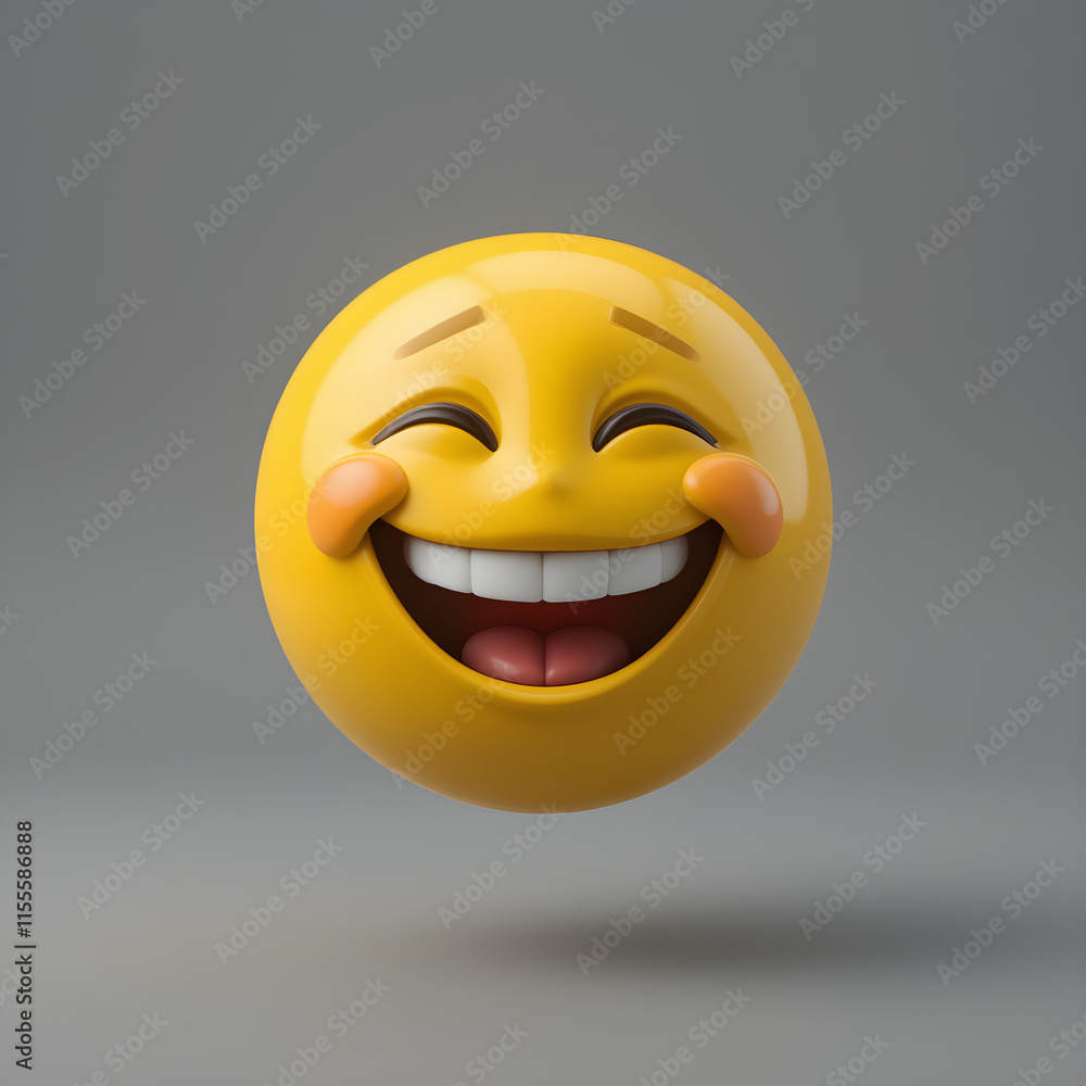 Fototapeta premium 3D cartoon Emoji Emoticon icon
