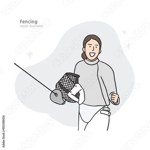 Fencer Hand Illustration