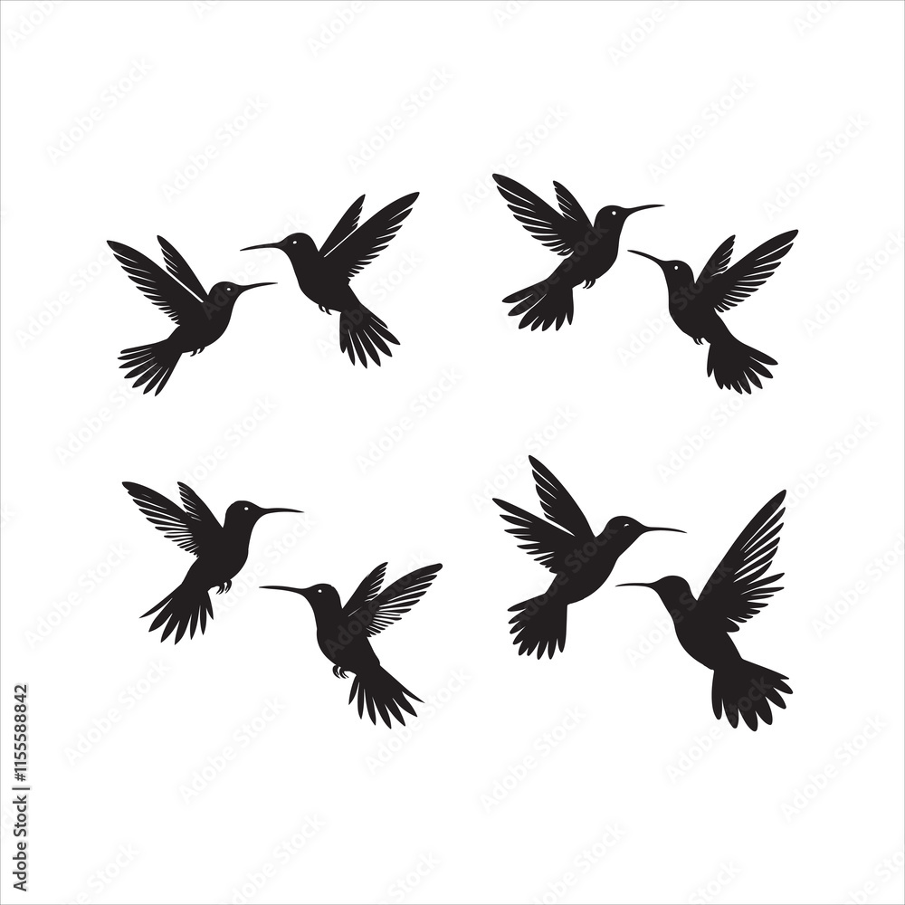 Fototapeta premium silhouettes of birds