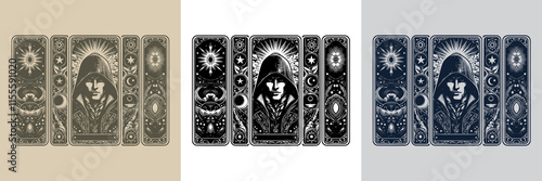stealthy assassin playing card tattoo design