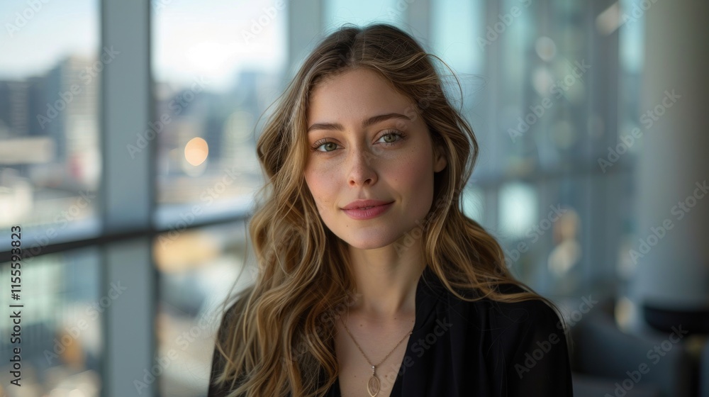 Portrait of a Young Woman with Long Blonde Hair Portrait of a Young Woman with Long Blonde Hair
