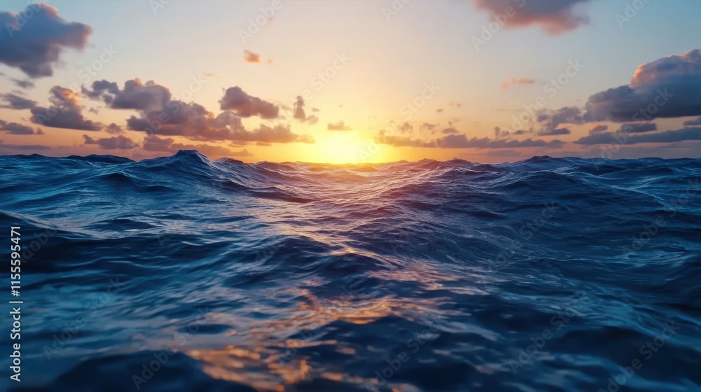 dramatic seascape with dynamic waves illuminated by vibrant sunset, showcasing beauty of nature colors and textures. scene evokes sense of tranquility and awe dramatic seascape with dynamic waves illuminated by vibrant sunset, showcasing beauty of nature colors and textures. scene evokes sense of tranquility and awe