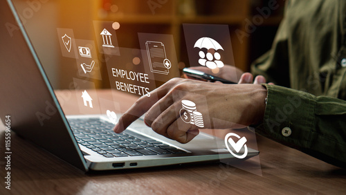Vászonkép Employee Benefits and Compensation Strategy Concept