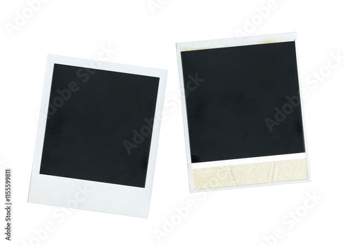 Natural snapshot film photo border frame front and back.
