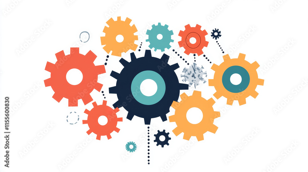 Hologram technical support. Technical support from polygons, triangles of points and lines. The gears in the hands are a low-poly joint structure. Technology concept vector. Hologram technical support. Technical support from polygons, triangles of points and lines. The gears in the hands are a low-poly joint structure. Technology concept vector.