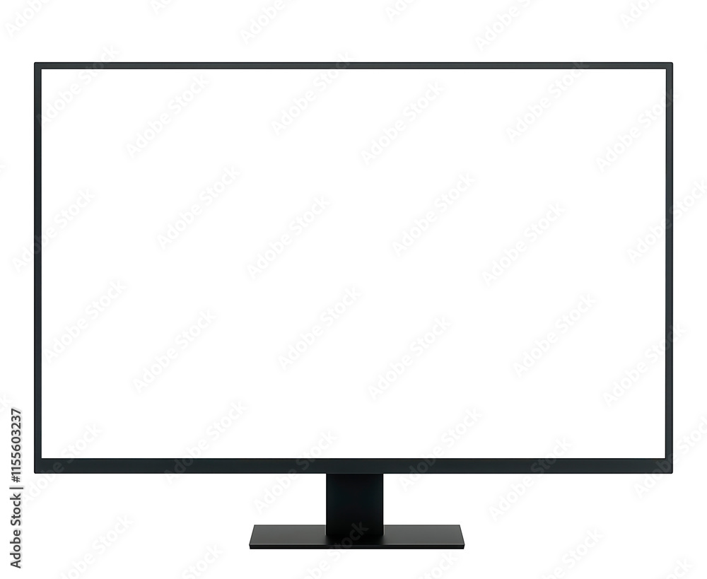 Modern television mockup with transparent screen display Modern television mockup with transparent screen display