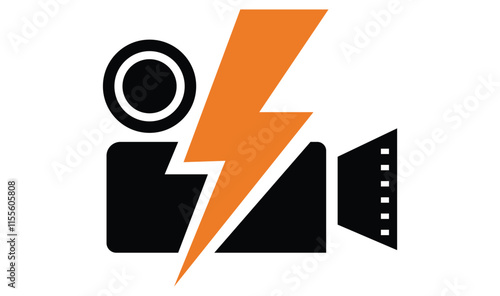 Movie clapper board, filmmaking device icon in modern style, ready to use vector
