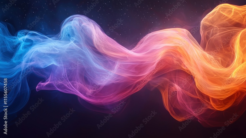 Abstract Cosmic Flow: A Symphony of Color and Light Abstract Cosmic Flow: A Symphony of Color and Light