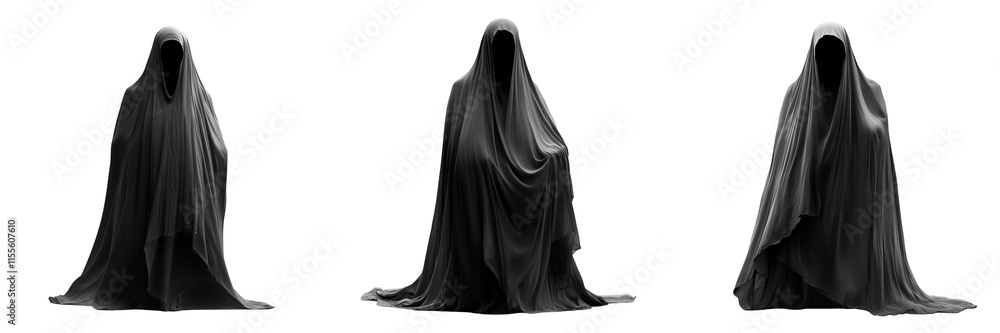 Set of A young woman wearing a traditional Islamic veil on transparent png background Set of A young woman wearing a traditional Islamic veil on transparent png background