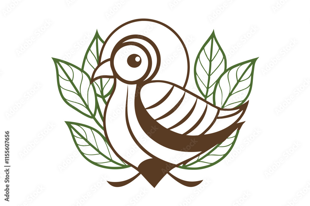 Obraz premium Bird Mascot logo vector on white background