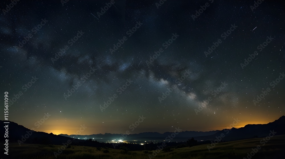 Naklejka premium time lapse of clouds over the mountains