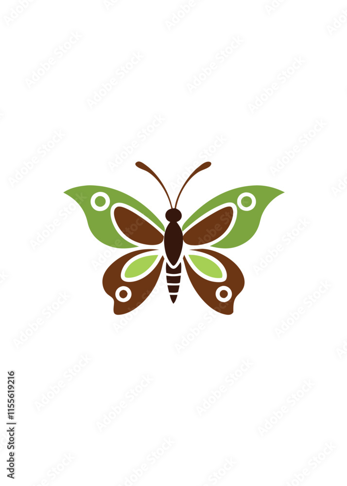 Butterfly Mascot logo vector on white background Butterfly Mascot logo vector on white background