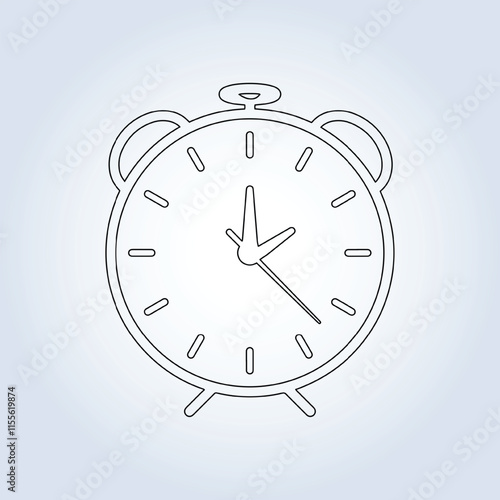 Clock outline icons, symbols, modern signs, linear pictograms, vector art