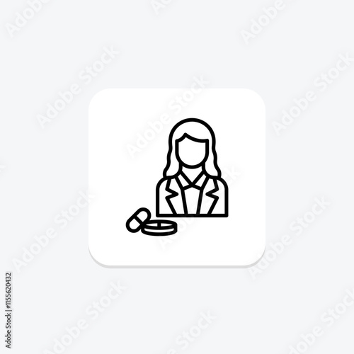 Pharmacist line icon , vector, pixel perfect, illustrator file