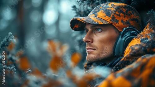 Exploring an abandoned woodland cabin surrounded by autumn foliage in a tranq...