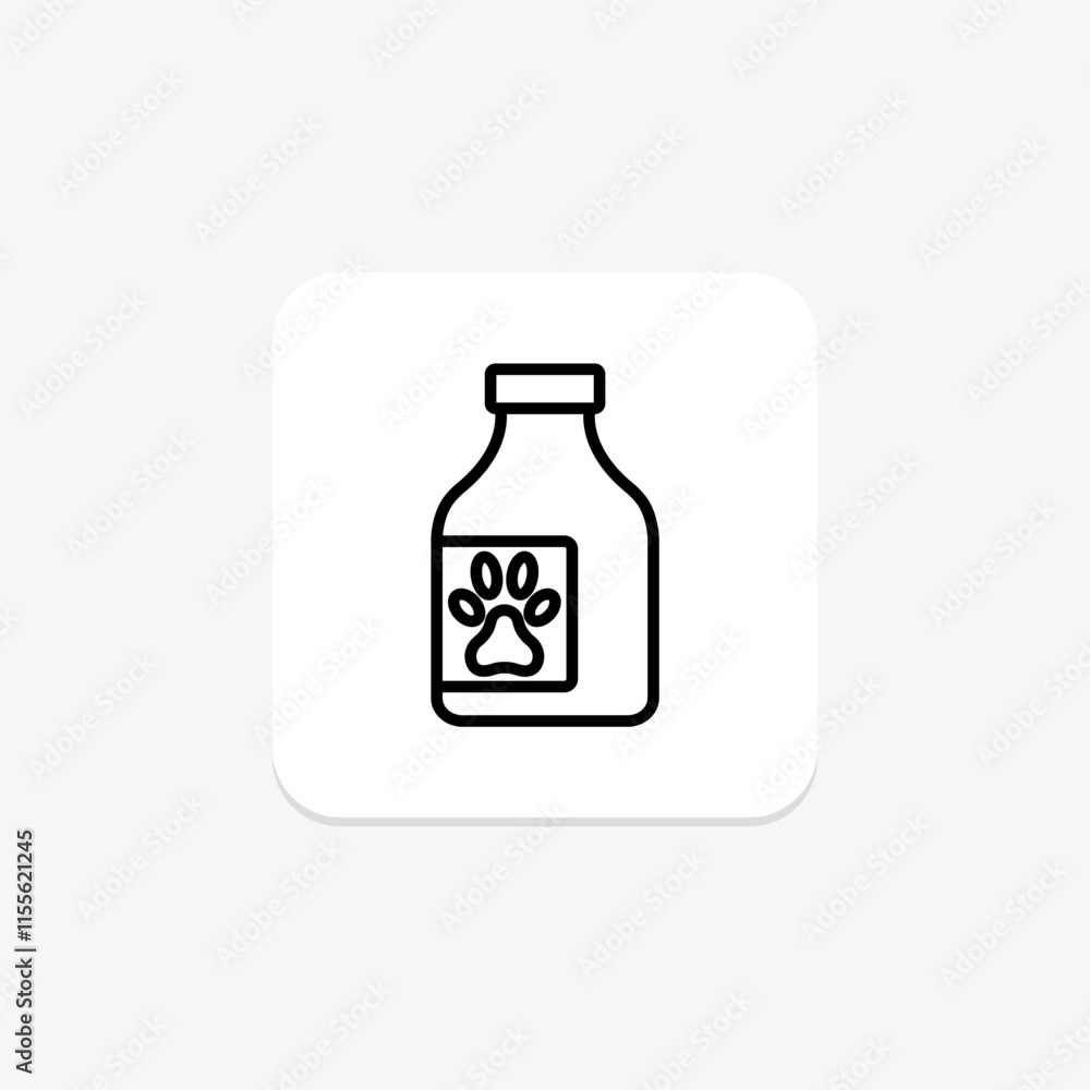 Pet Medication line icon , vector, pixel perfect, illustrator file Pet Medication line icon , vector, pixel perfect, illustrator file