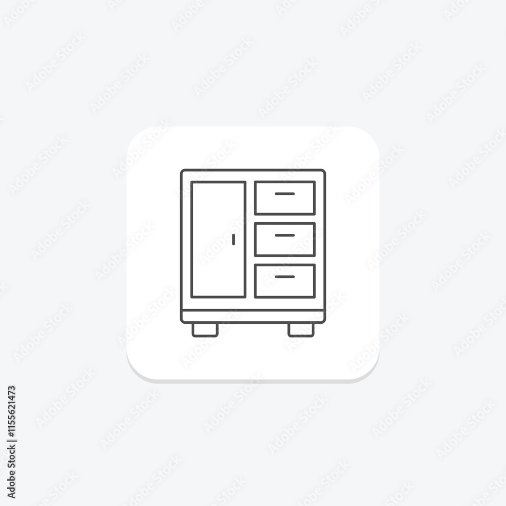 Medicine Cabinet thinline icon , vector, pixel perfect, illustrator file Medicine Cabinet thinline icon , vector, pixel perfect, illustrator file