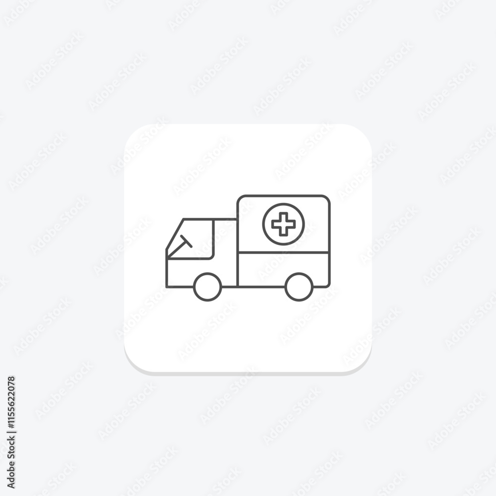 Healthcare Delivery thinline icon , vector, pixel perfect, illustrator file Healthcare Delivery thinline icon , vector, pixel perfect, illustrator file