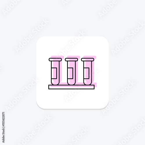 Blood Test color shadow thinline icon , vector, pixel perfect, illustrator file