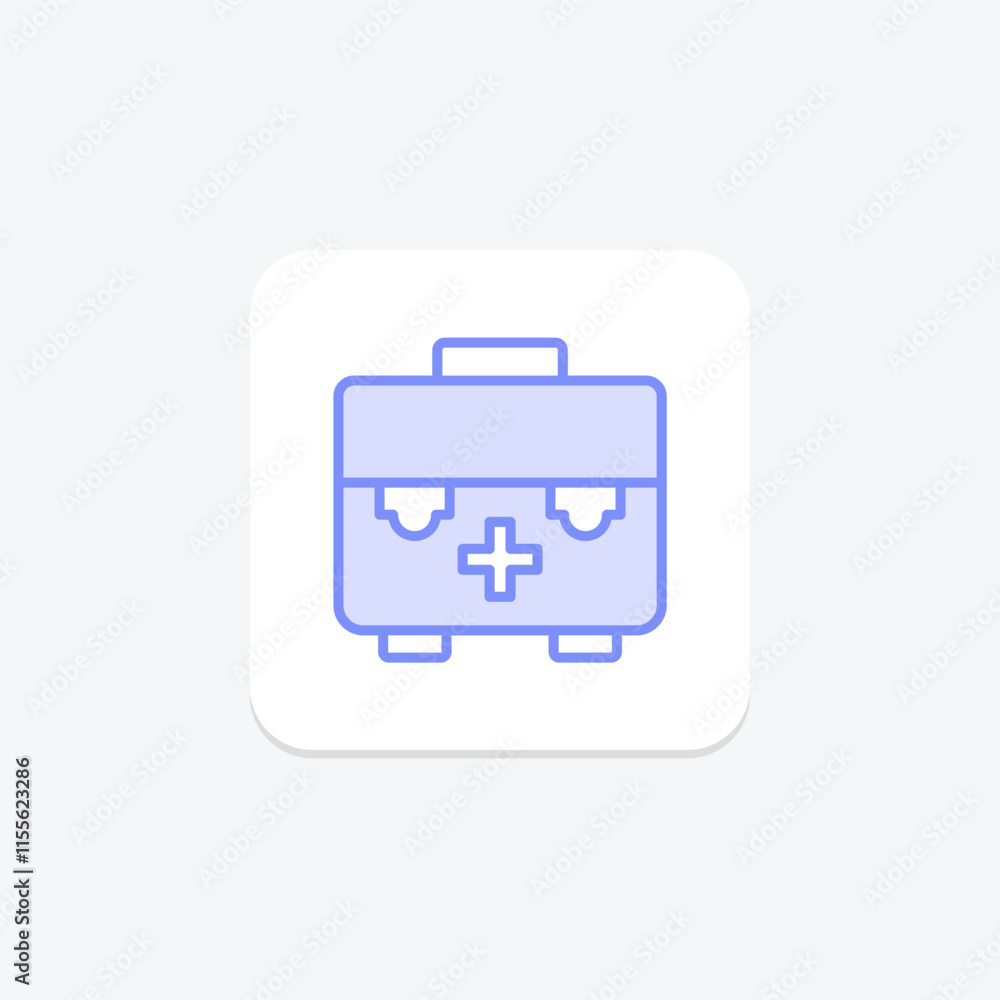 First Aid Kit duotone line icon , vector, pixel perfect, illustrator file First Aid Kit duotone line icon , vector, pixel perfect, illustrator file