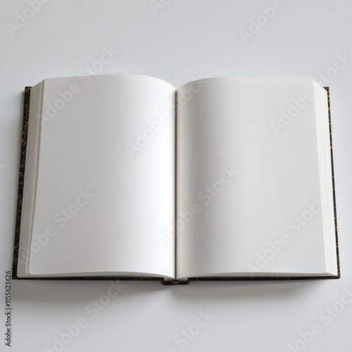 Close-up libro abierto con las páginas en blanco