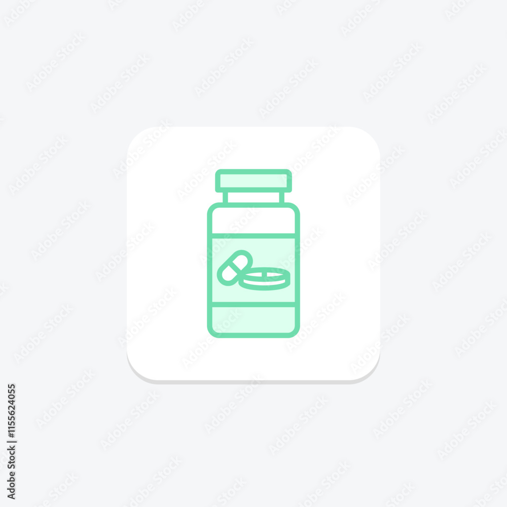 Supplements duotone line icon , vector, pixel perfect, illustrator file Supplements duotone line icon , vector, pixel perfect, illustrator file