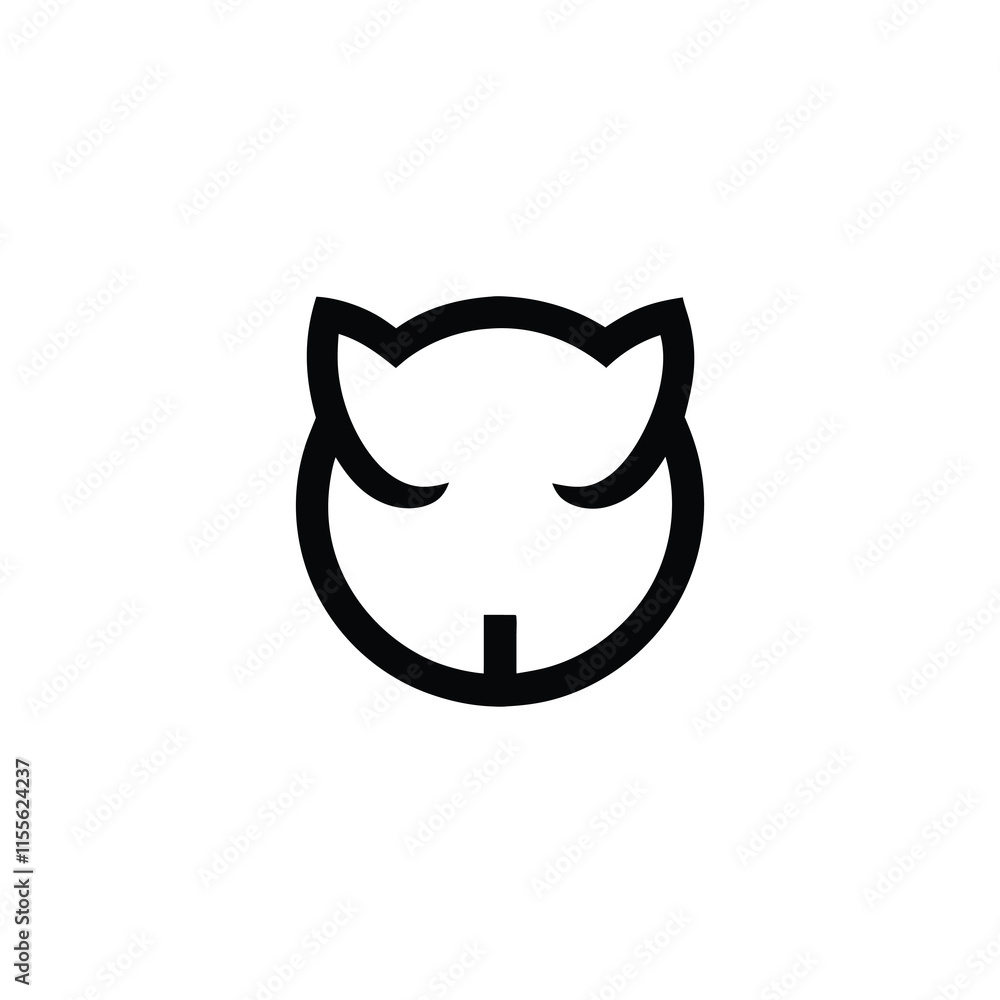 Cat Mascot logo vector on white background Cat Mascot logo vector on white background