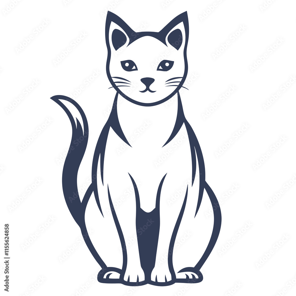 Fototapeta premium Cat Mascot logo vector on white background