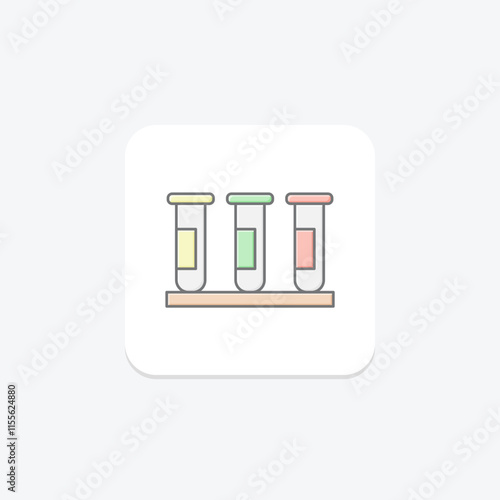 Blood Test lineal color icon , vector, pixel perfect, illustrator file