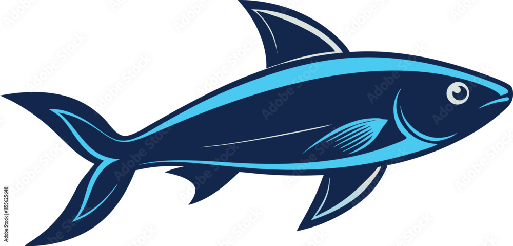 Illustration of Sea Fish clip art Mackerel fish generative ai Illustration of Sea Fish clip art Mackerel fish generative ai