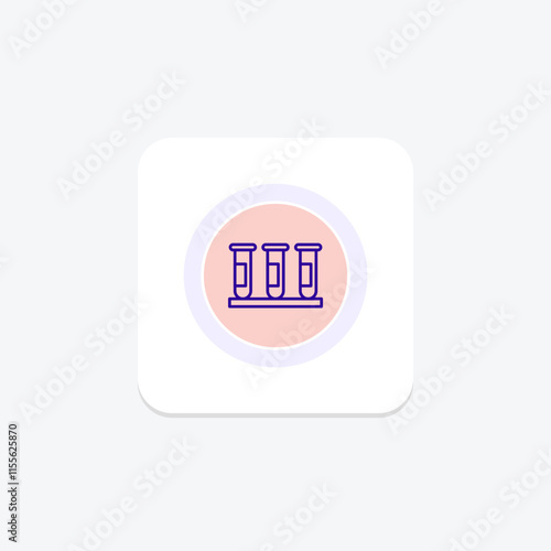 Blood Test color circle icon , vector, pixel perfect, illustrator file