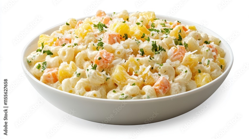 Sweet Macaroni Salad with Diced Pineapple and Toast Sweet Macaroni Salad with Diced Pineapple and Toast