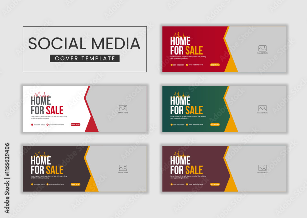 Real estate web banner and social media banner facebook cover template Real estate web banner and social media banner facebook cover template