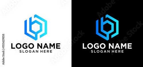 Letter B vector company logo design. Letter B logo vector template.