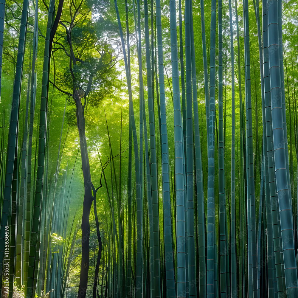 Emerald Enclave: A Meditative Walk Through a Bamboo Forest Bathed in Sunlight Emerald Enclave: A Meditative Walk Through a Bamboo Forest Bathed in Sunlight
