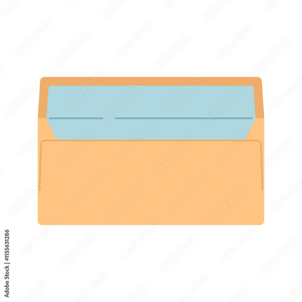 Yellow envelope box, flat open Yellow envelope box, flat open