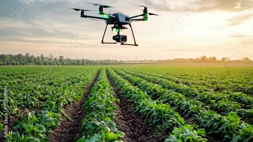 irrigation drone system in the field