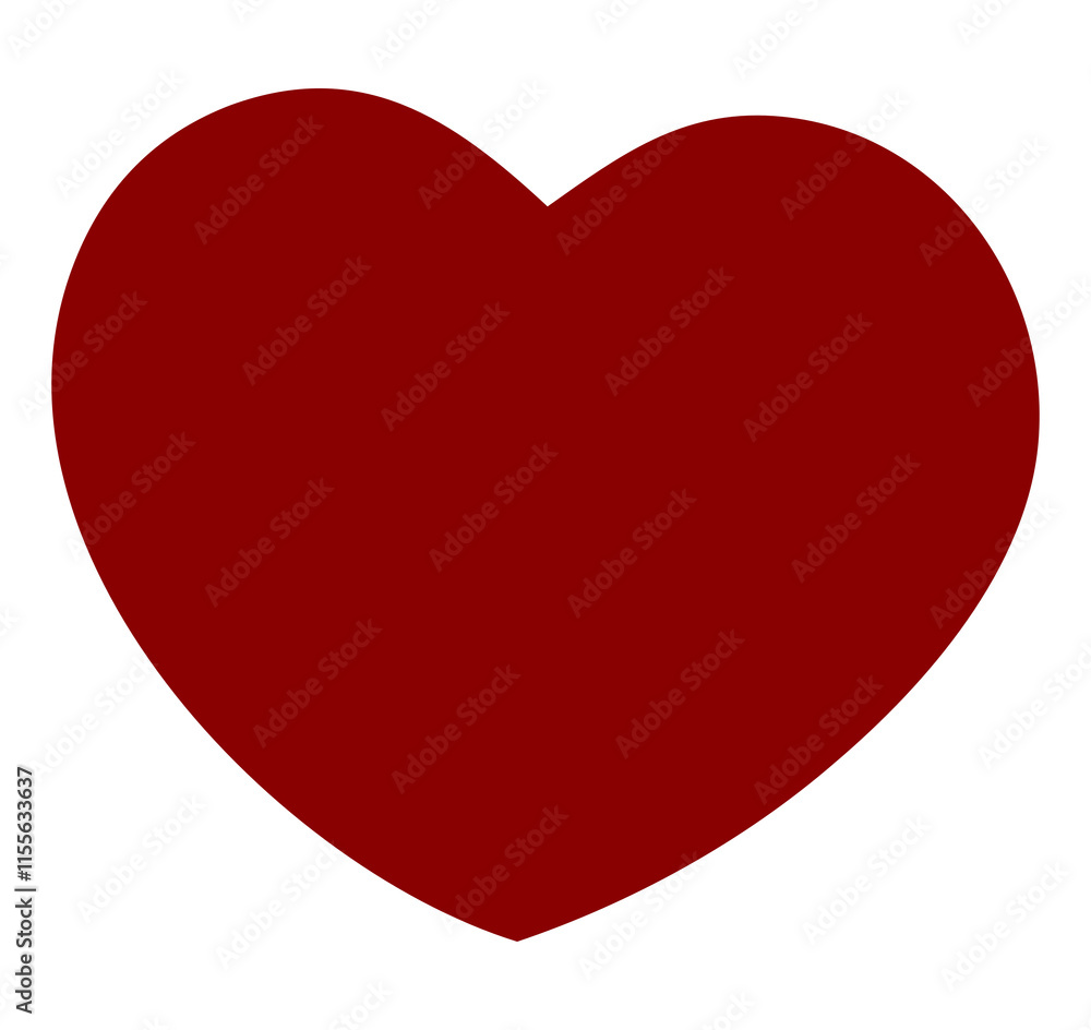 Solid Red Heart Illustration Minimal Valentine's Heart Art Classic Red Love Symbol Design. Vector illustration Solid Red Heart Illustration Minimal Valentine's Heart Art Classic Red Love Symbol Design. Vector illustration