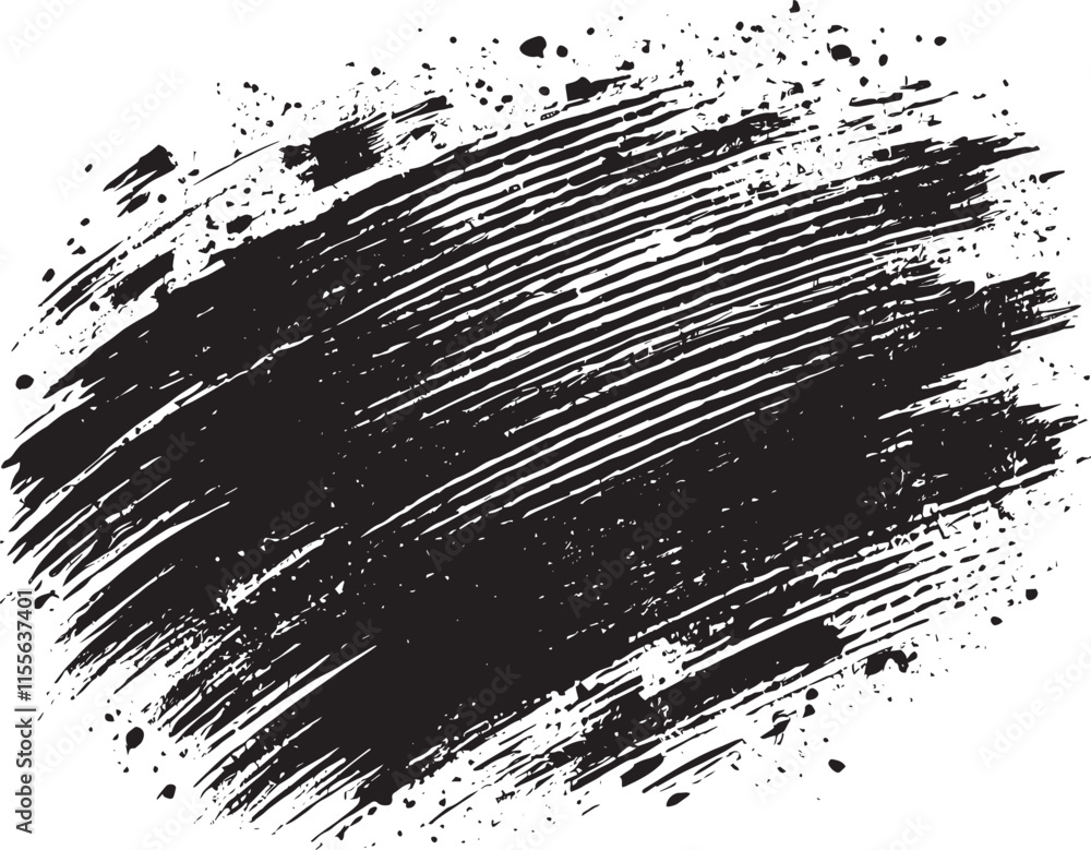 Grunge brush stroke background effect black vector illustration isolated on a white background Grunge brush stroke background effect black vector illustration isolated on a white background