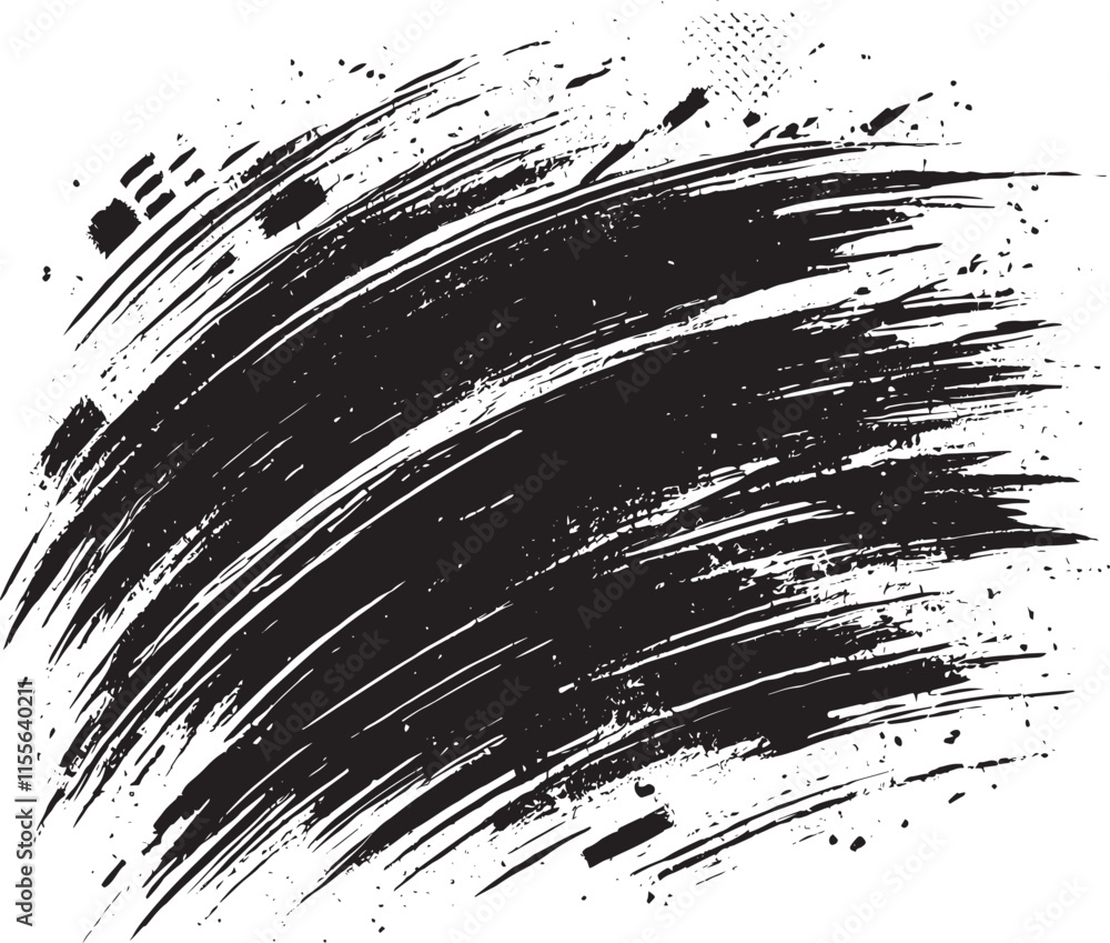 Grunge brush stroke background effect black vector illustration isolated on a white background Grunge brush stroke background effect black vector illustration isolated on a white background