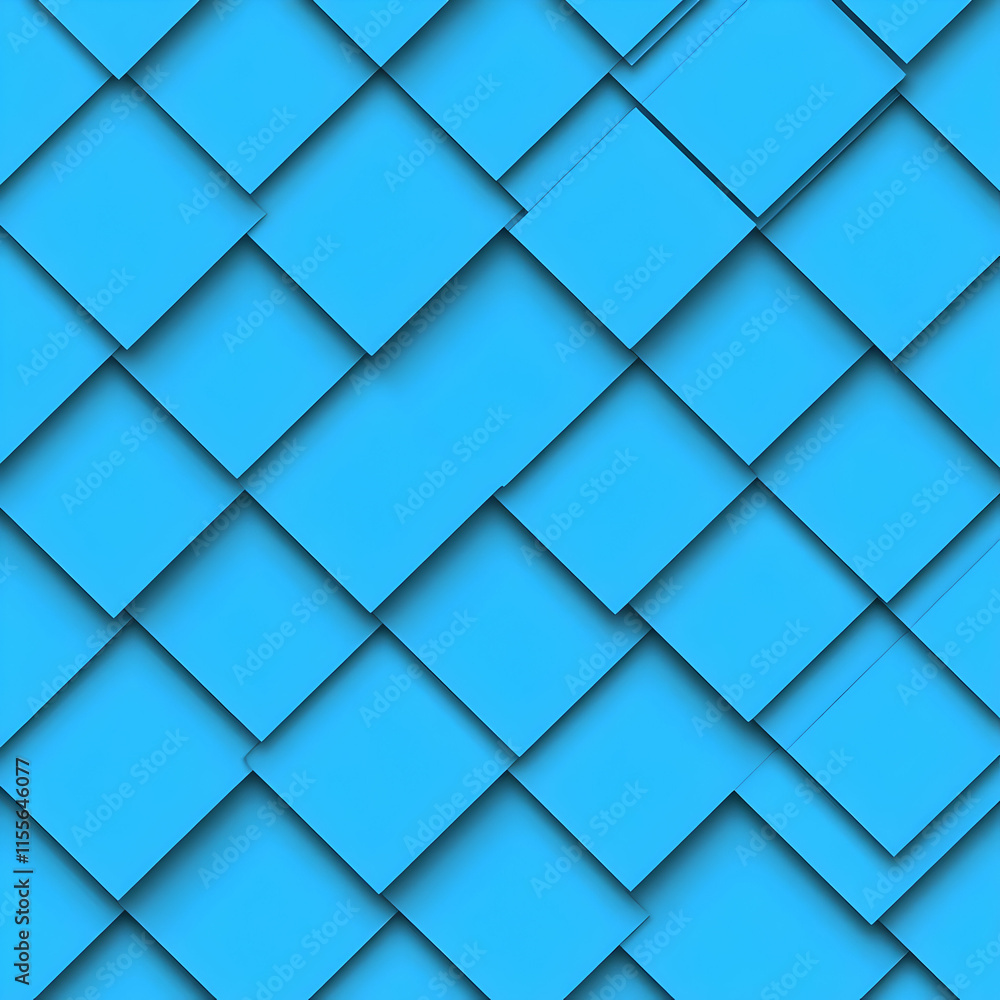 Abstract 3D Blue Square Background Abstract 3D Blue Square Background