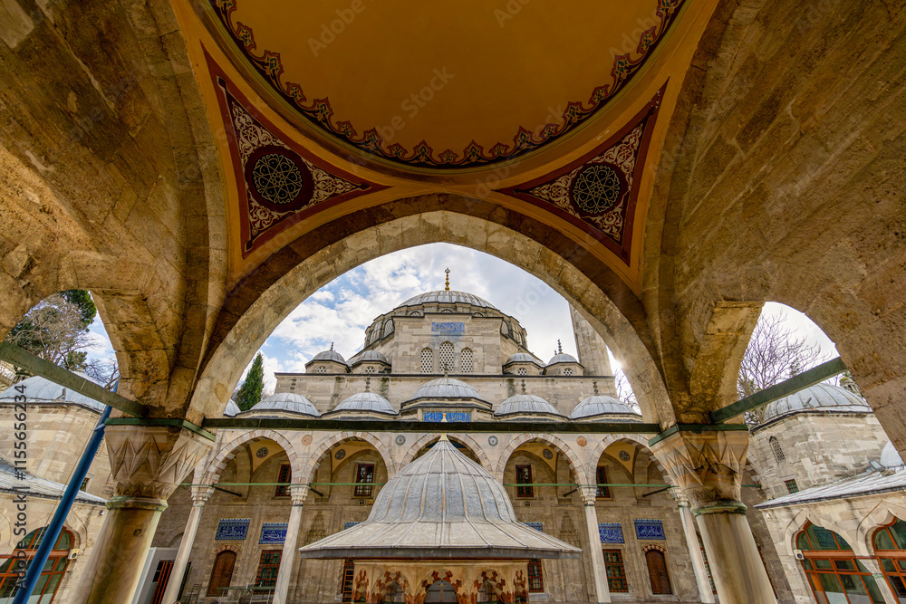 Sokollu Mehmed Pasha Mosque is a 16th C Ottoman mosque, designed by the architect Mimar Sinan and noted for the fine quality of the Iznik tiles on the walls