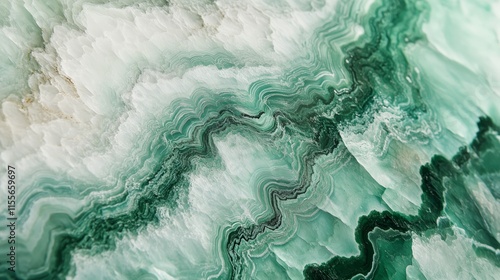 Elegant Green and White Marble Textured Background - Made with Generative AI photo