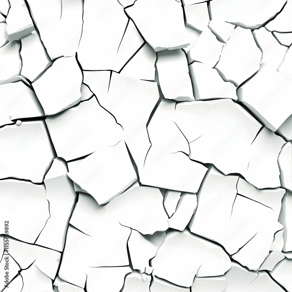 White Cracked 3D Abstract Background White Cracked 3D Abstract Background