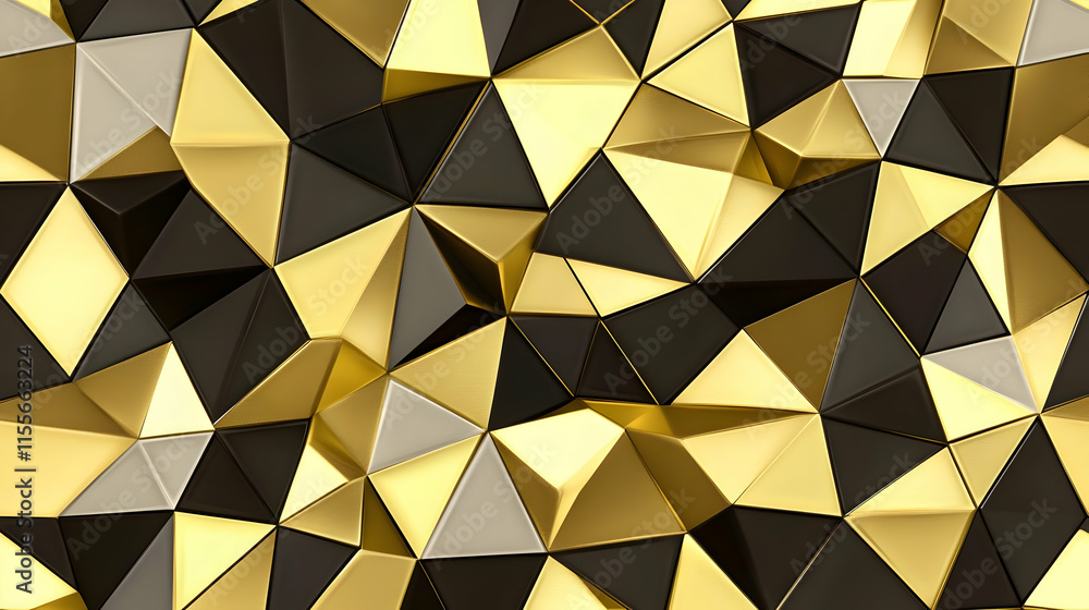 Golden Black Abstract 3D Background Golden Black Abstract 3D Background