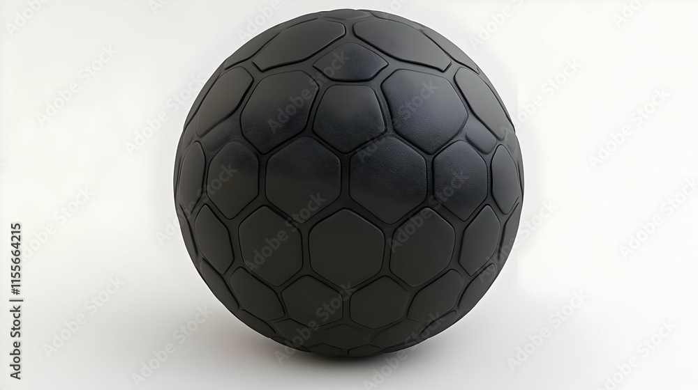 Fototapeta premium Black Hexagon Sphere 3D Render
