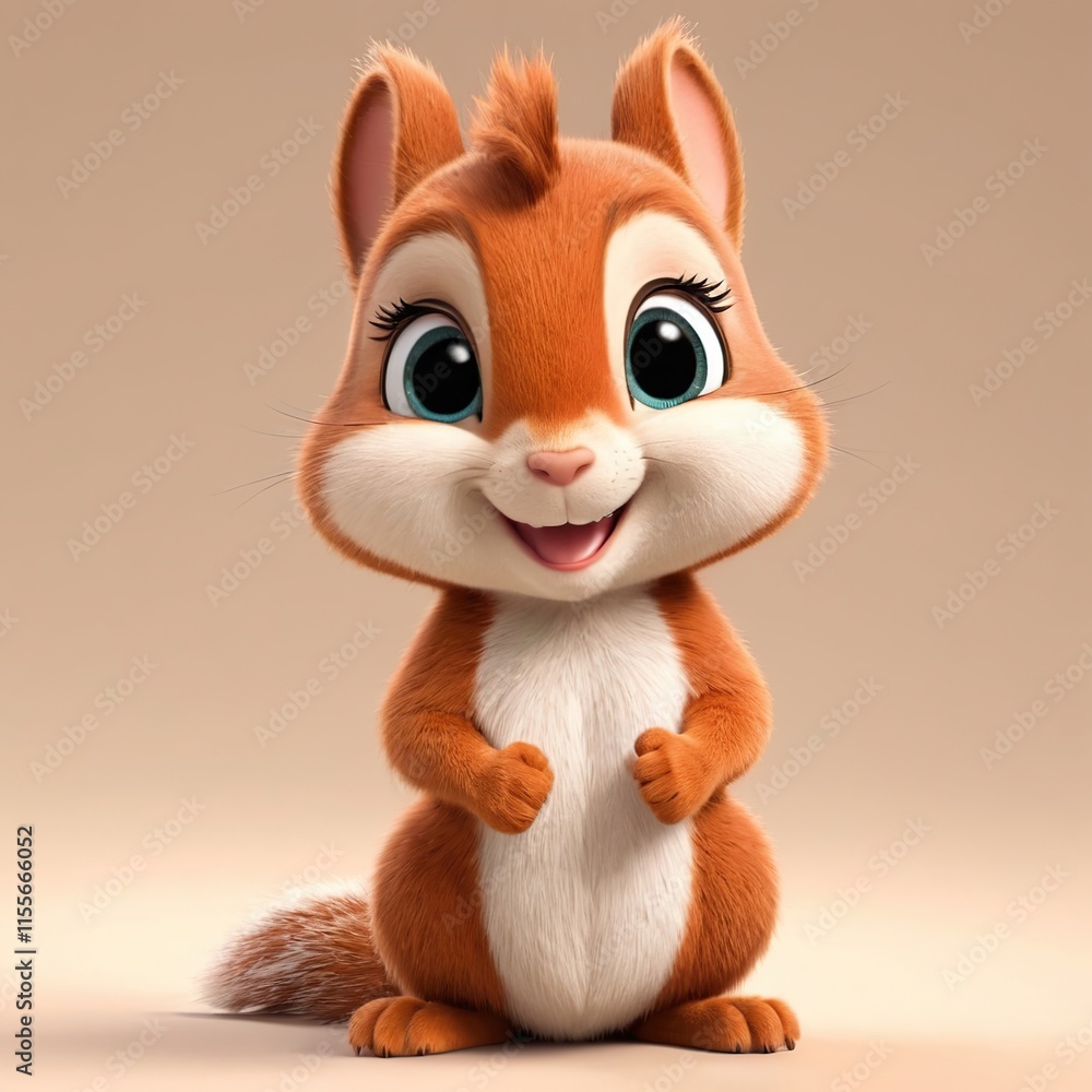 Cute little squirrel smiles cheerfully. Squirrel Cute little squirrel smiles cheerfully. Squirrel