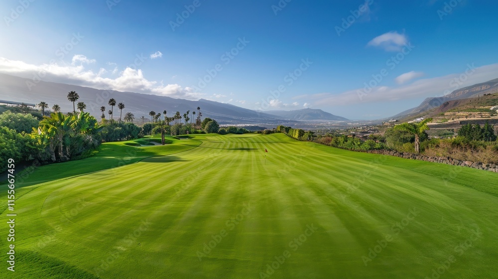 Breathtaking Golf Course Landscape in Tenerife, Canary Islands