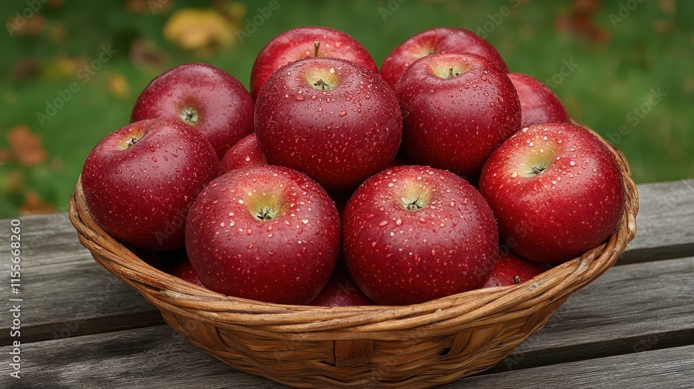 A basket full of red apples A basket full of red apples